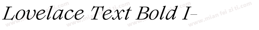 Lovelace Text Bold I字体转换